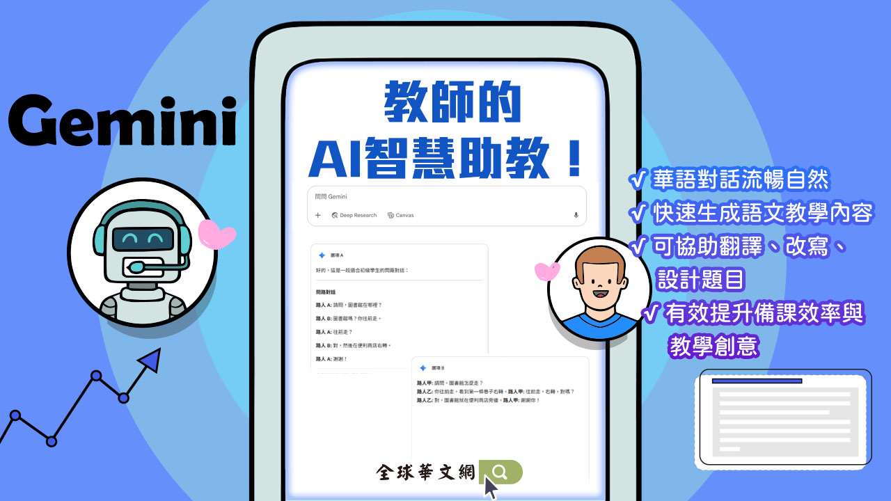 數位工具推薦：Gemini－教師的AI智慧助教！